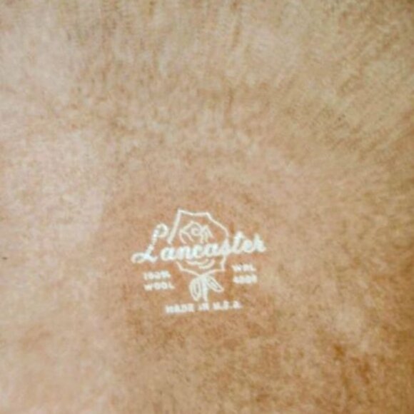 Vintage Lancaster Tan Embroidered Wool Cloche Hat Crystal Floral Design TT1525 - Picture 4 of 5